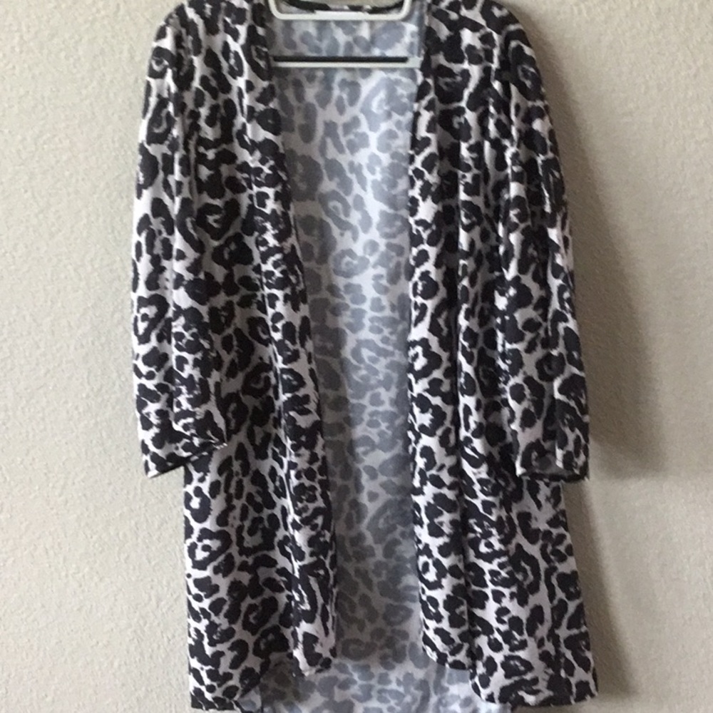 Leopard print kimono